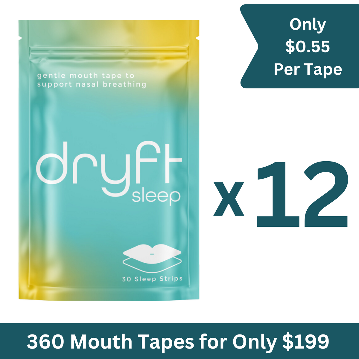 Dryft Sleep Mouth Tape - Better Sleep for just $0.55/night | Dryft Sleep