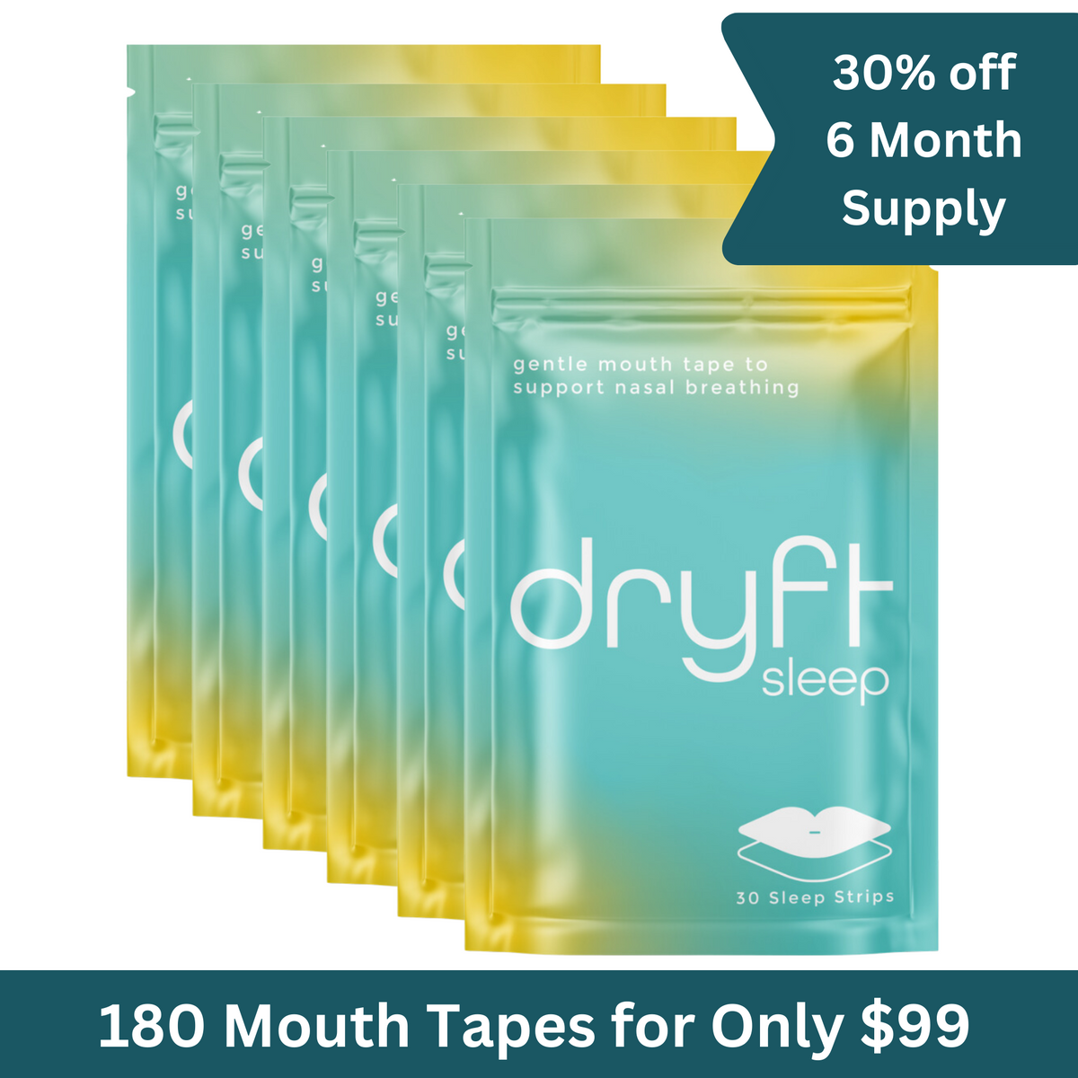 Dryft Sleep Mouth Tape for Sleeping - 30% Off 6 Month Supply | Dryft Sleep