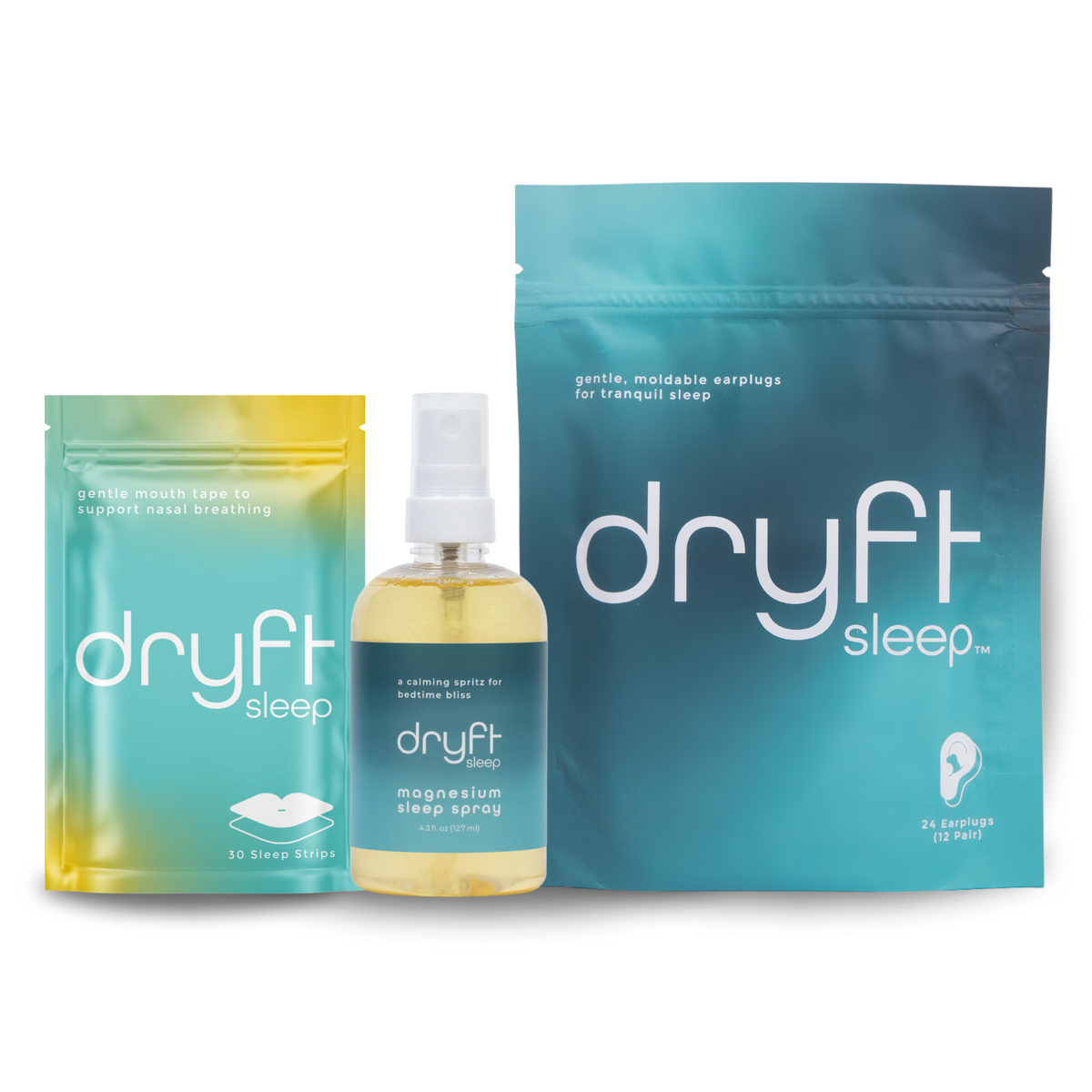 Dryft Sleep Perfect Sleep Bundle | Earplugs + Mouth Tape + Magnesium ...